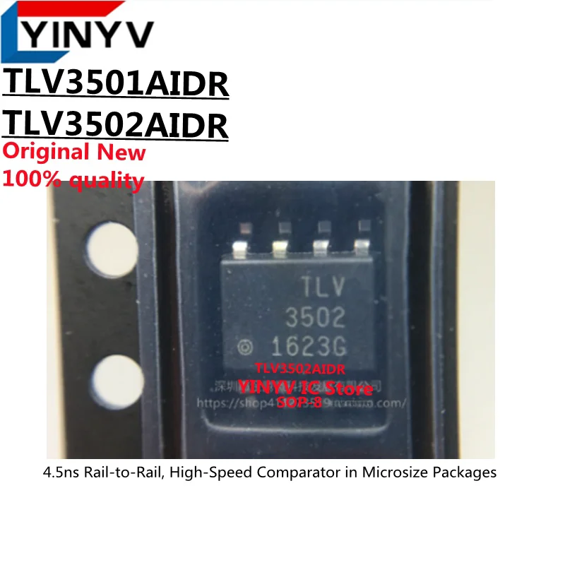 10PCS TLV3501AIDR TLV3501 TLV3501AID TLV3501A TLV3502AIDR TLV3502 TLV3502AID TLV3502A SOP-8 Chipset Original New 100% quality