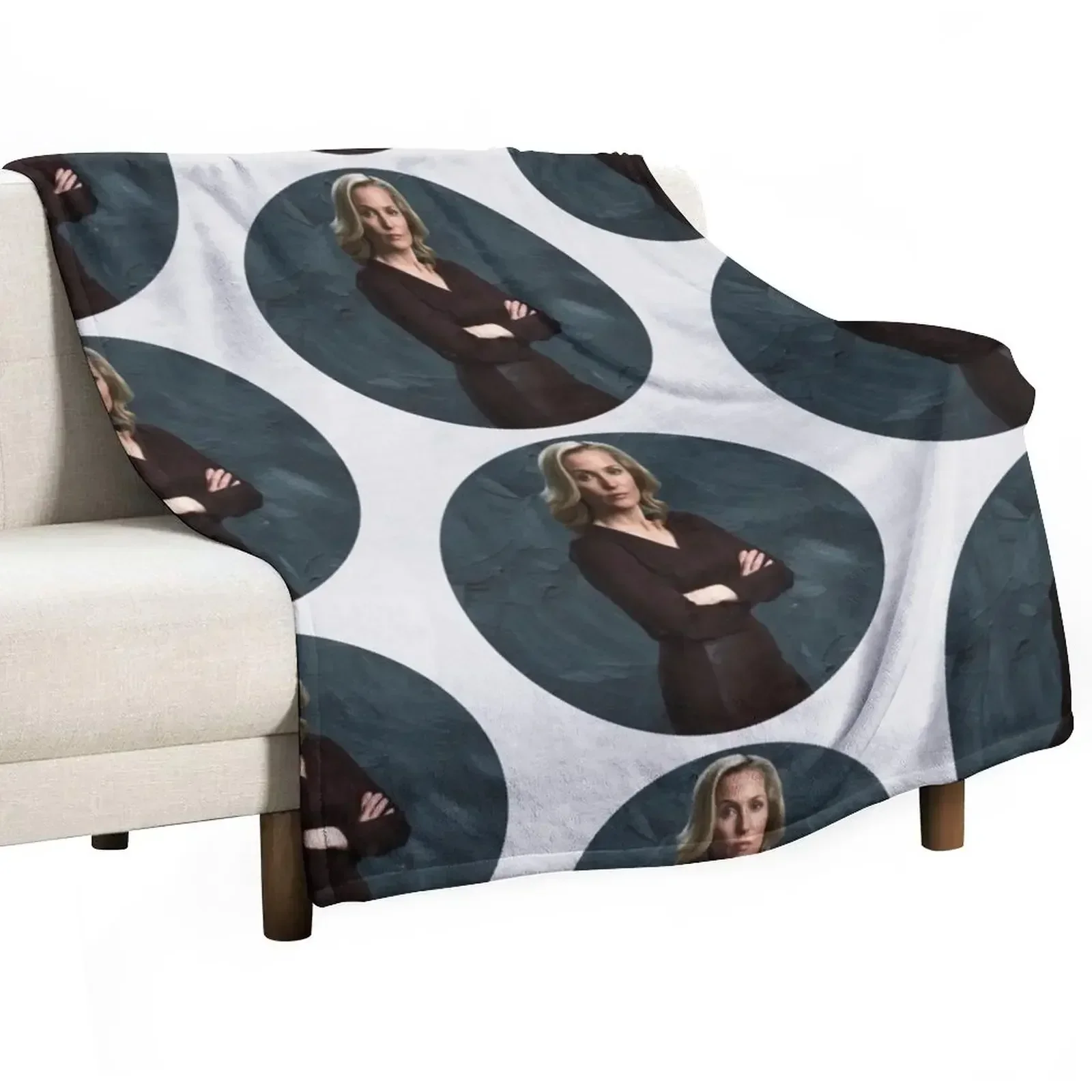 Stella Gibson The Fall Gillian Anderson Oil Paint Design Throw Blanket For Baby Cute Luxury St Cute Plaid Blankets