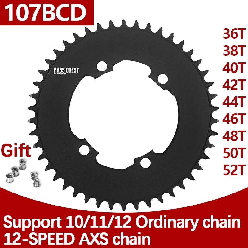 107 BCD Chainring Road Bike for Sram RIVAL Crank AXS 12 Speed Chain Crown 36T 38T 40T 42T 44T 46T 48T 50T 52T Bike Chain Wheel