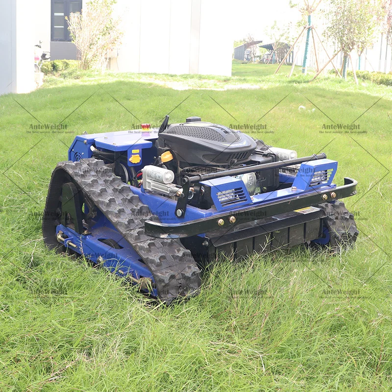 Customized Small Crawler Remote Control Mower Farm Grass Blade Automatic Lawn Mowing Robot Simple Commercial Lawn Mower Price