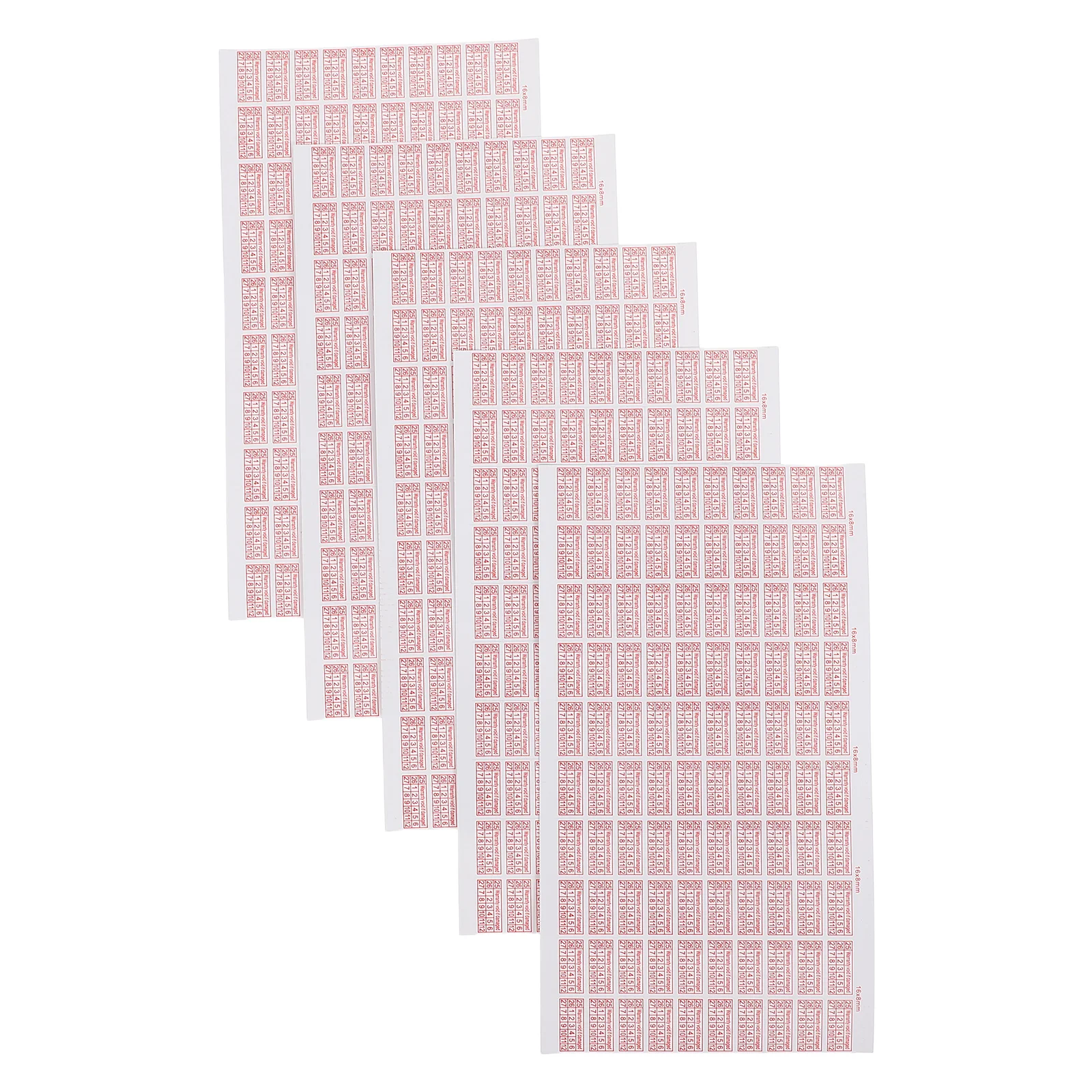 

5 Sheets Warranty Stickers Fragile Tamper Proof Labels Installation Adhesive Warning Plastic Shell Date Recording