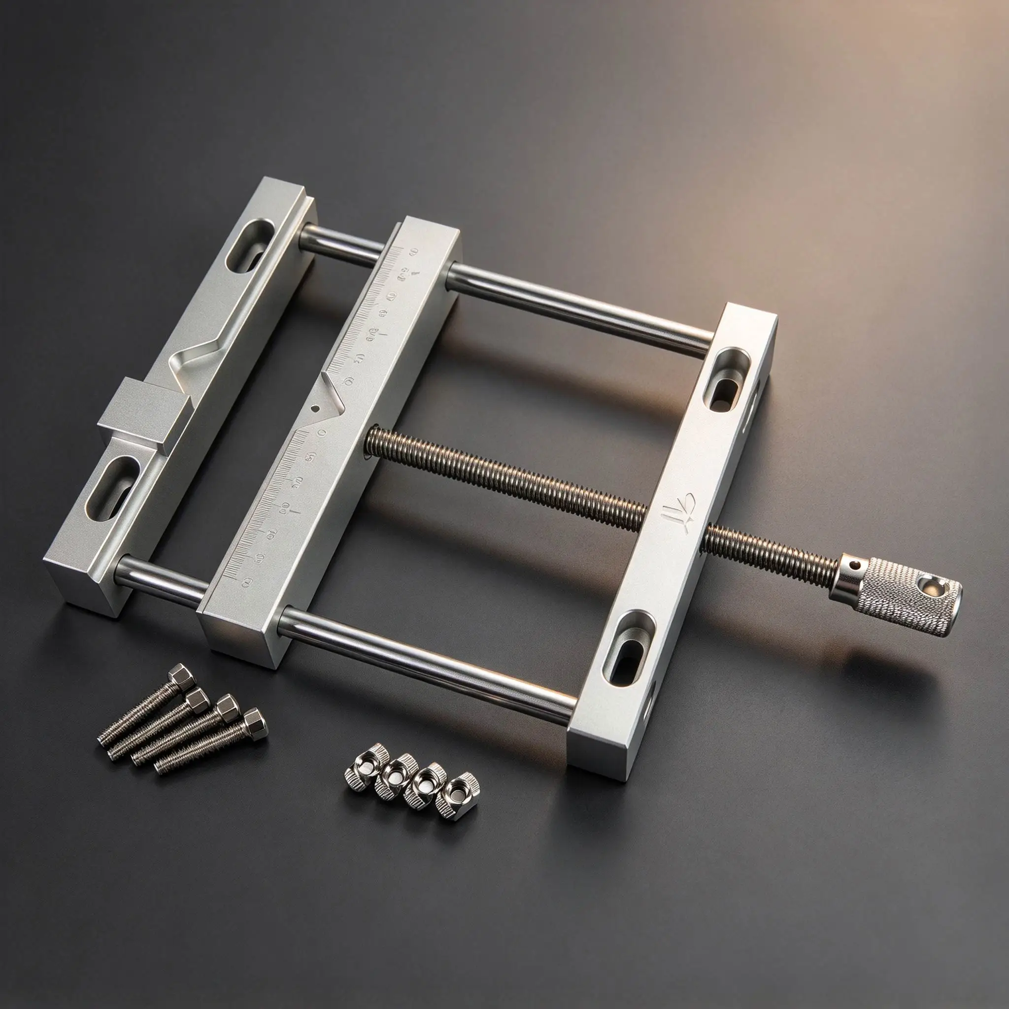 US Stock QGG Precision Parallel Jaw Vise Aluminium Alloy Flat Tongs Vice For Milling Machine Bench Drill Plain Screw Fixture