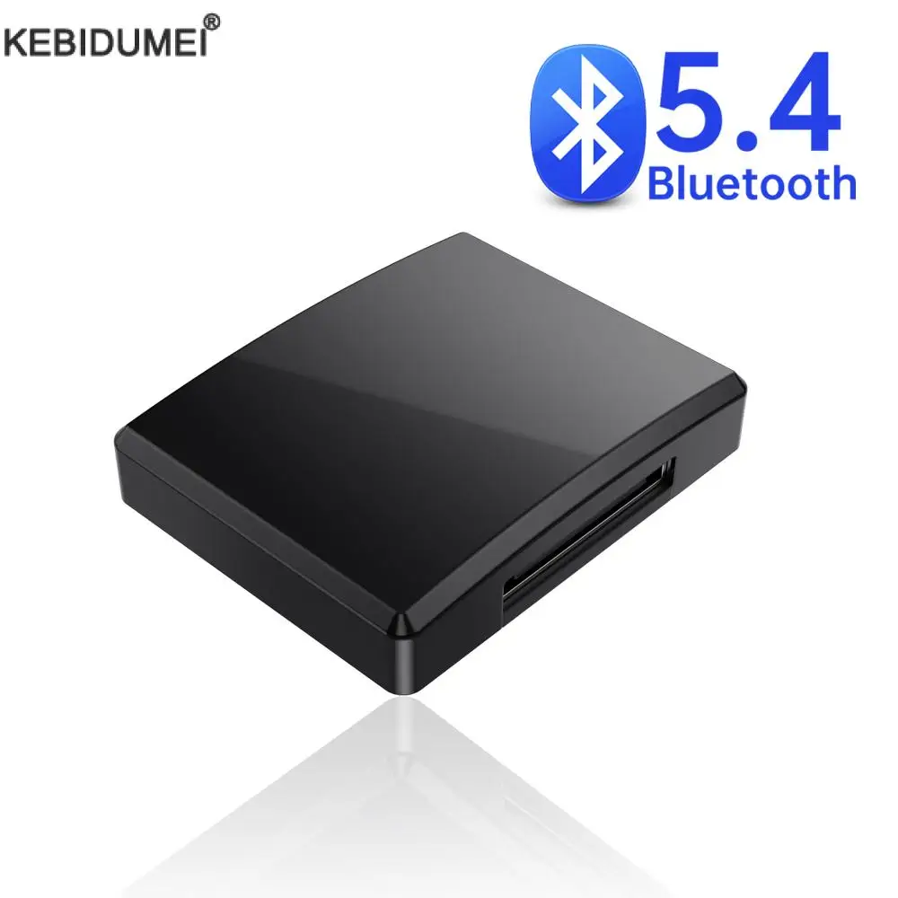 Receptor de Audio Bluetooth 5,4 de 30 pines, adaptador de música inalámbrico estéreo A2DP para iPhone, iPod, altavoz analógico con conector de 30 pines para PC de coche