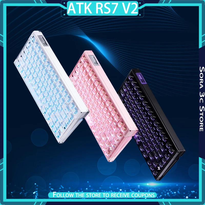 ATK RS7 V2 Ultra Magnetic Axis Keyboard Aluminum Alloy TOP/Core Flex Dual Structure 8K Low Latency Customized Gaming Keyboard