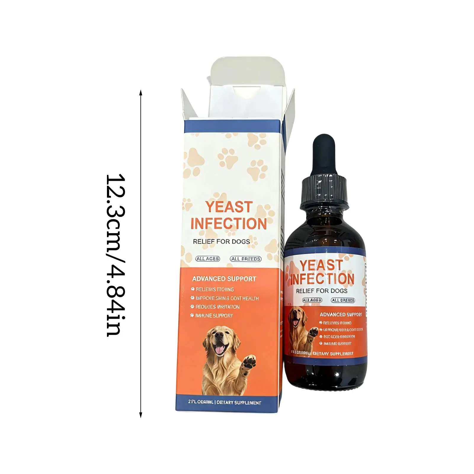 Pet Ear Cleaner Drops Liquid Vitamin Drops Set Daily Ear Care Cleansing Solution with Multivitamin Supplement for Dogs Health