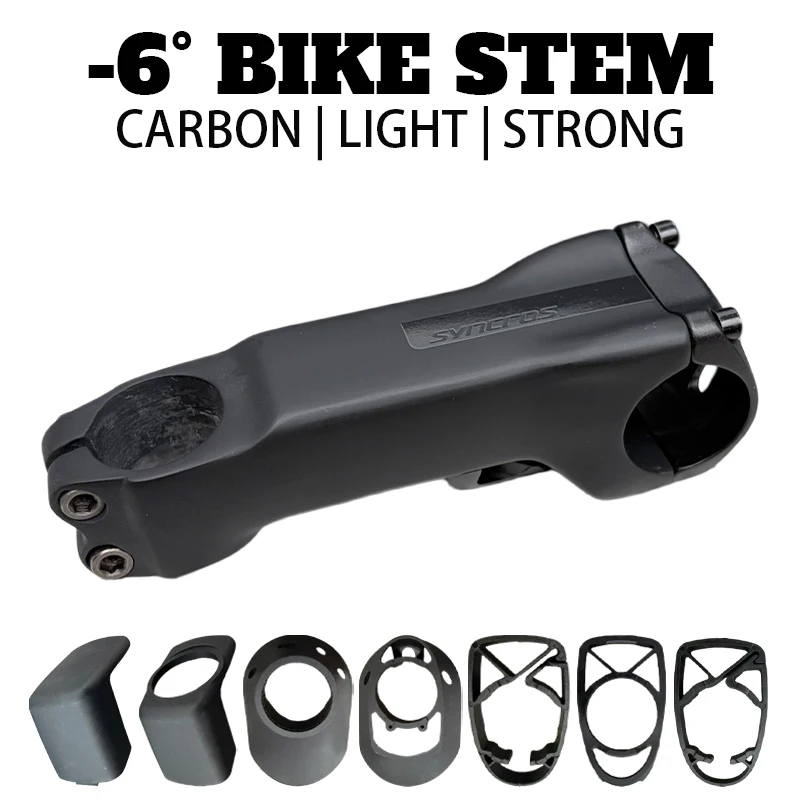 Syncros Full Carbon Aero Riser Road Bike Stem 6° Integrated Internal Wiring Hidden Cockpit for SL7 70mm-130mm Cycling Accessory