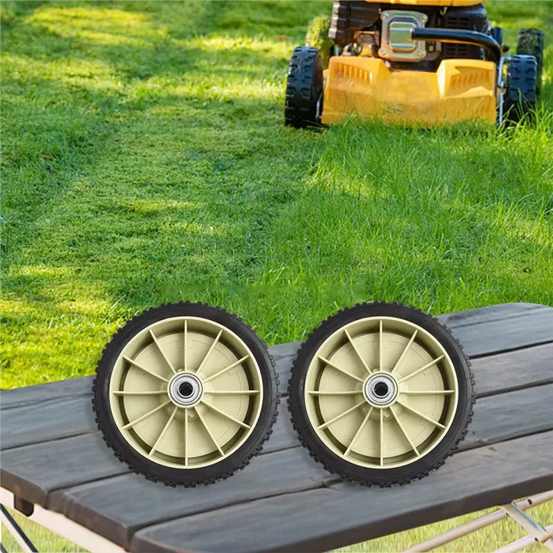 PHFU-Lawn Mower Front Wheel 203Mm/8'' Mower Wheel Push Mower Wheel For HRJ216 Lawn Mower Parts Rubber For Garden Porwe Tools