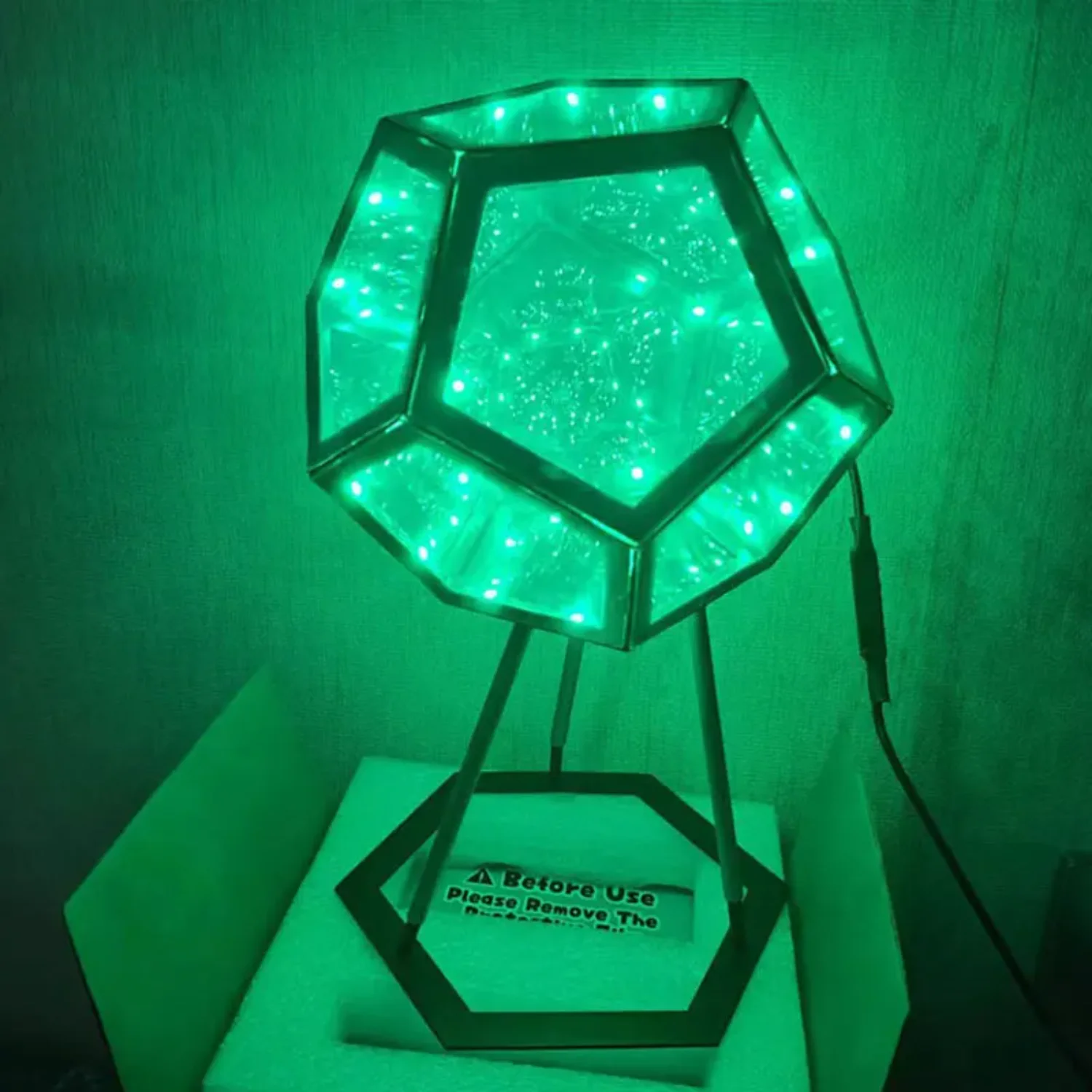 LED Art Light Infinite DodecaHedral Color Art Light Dreamy Geometric Space Girlfriend Decoration Night Light USB Night Light