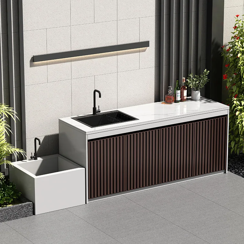 LH outdoor aluminum honeycomb wash basin imitation marble pool outdoor courtyard rock slab sink