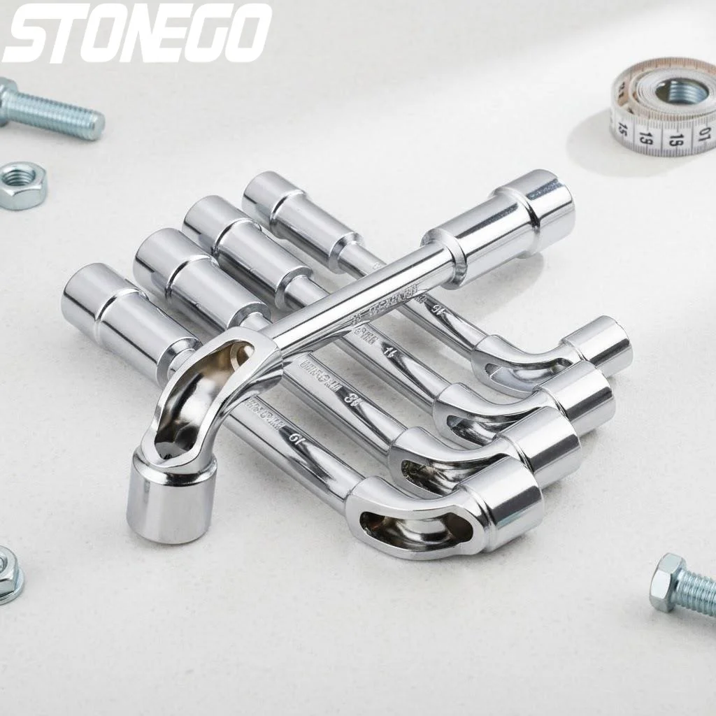 L-Type Socket Wrench Double Ended Angled Spanner for Narrow Space Motorcycle Car Repair Hand Tool motorcycle repair tools