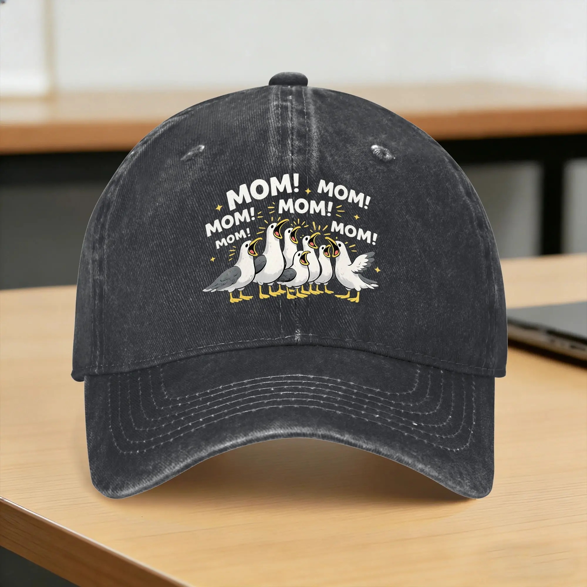 Washed Baseball Cap Seagull Mom Funny Mom Humor Ocean Life Spring Trucker Hat For Men Women  y2k Funny Outdoor Sun Baseball Caps