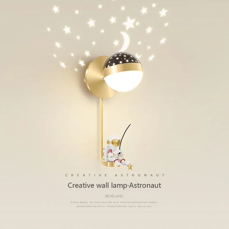 modern astronaut led lampada de parede luminaria interior arandela para sala de estar infantil estudo quarto corredor home decor 01