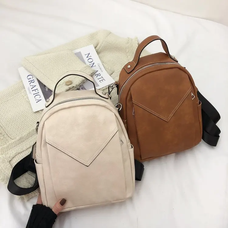 Vintage Shoulder Bags Fashion Women Leather Backpack Small PU School Bag Backpack for Teenager Girls Rucksack Mochila Feminina