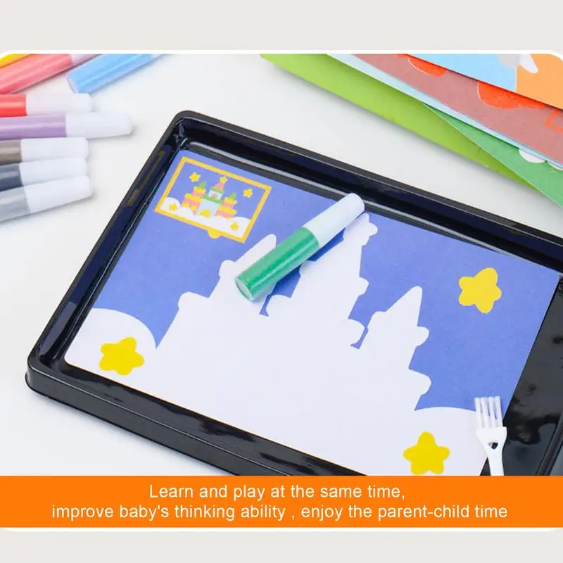 Sand Painting set For Kids Colorful Sand Painting Pictures Peel And Stick Kit 12 Colors Of Sand 16 Peel And Sprinkle Pictures