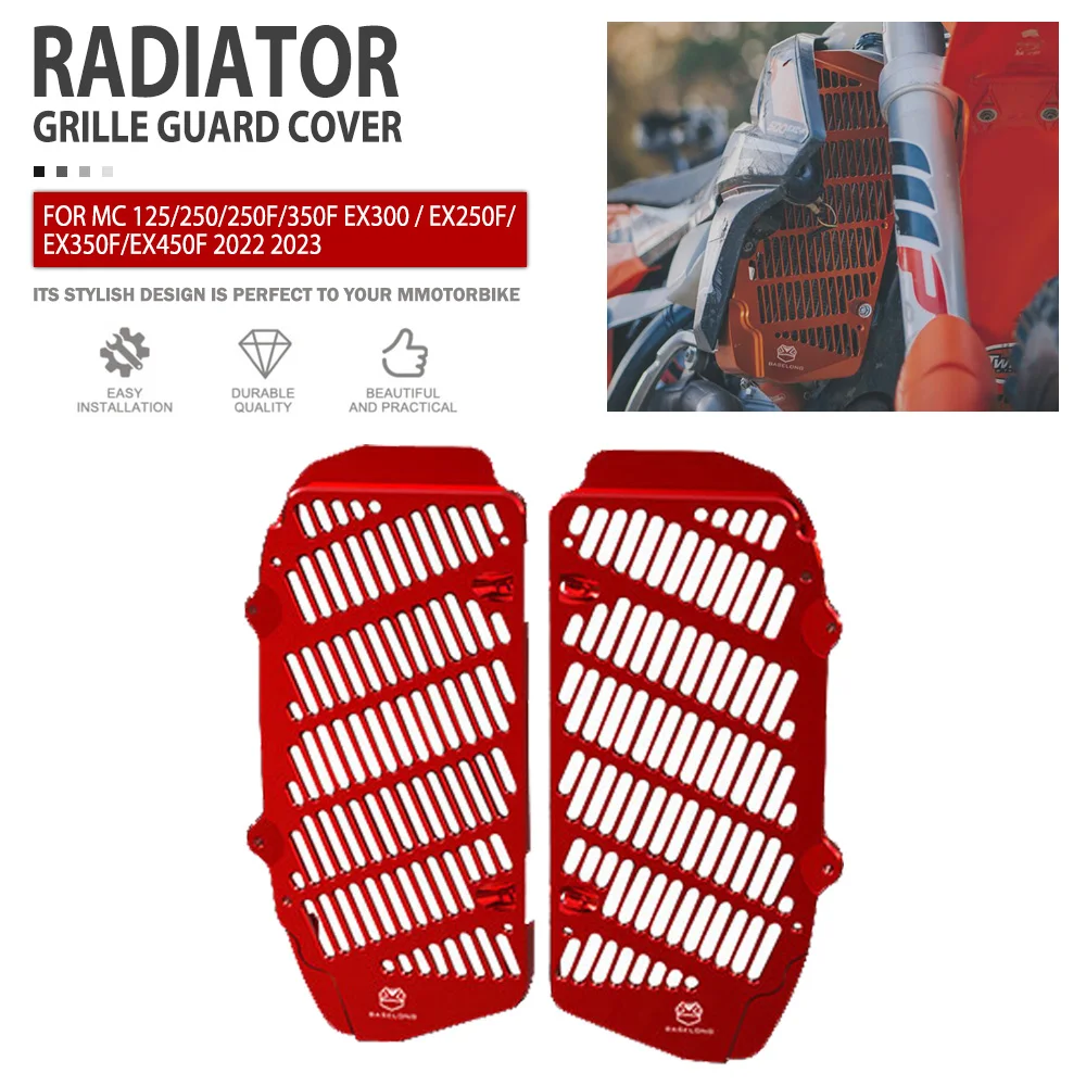 Radiator Guard FOR GASGAS MC 125/250/250F/350F EX300 / EX250F/EX350F/EX450F 2022 2023 Motorcycle Radiator Grille Cover Protector