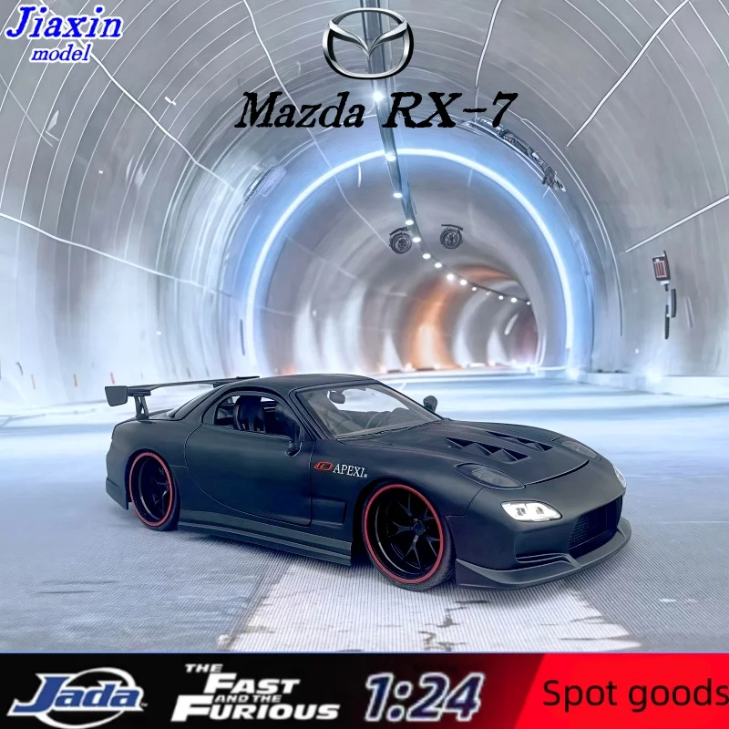 

Jada 1/24 Speed & Passion Mazda RX7 Коллекция моделей автомобилей из сплава, детский подарок на день рождения