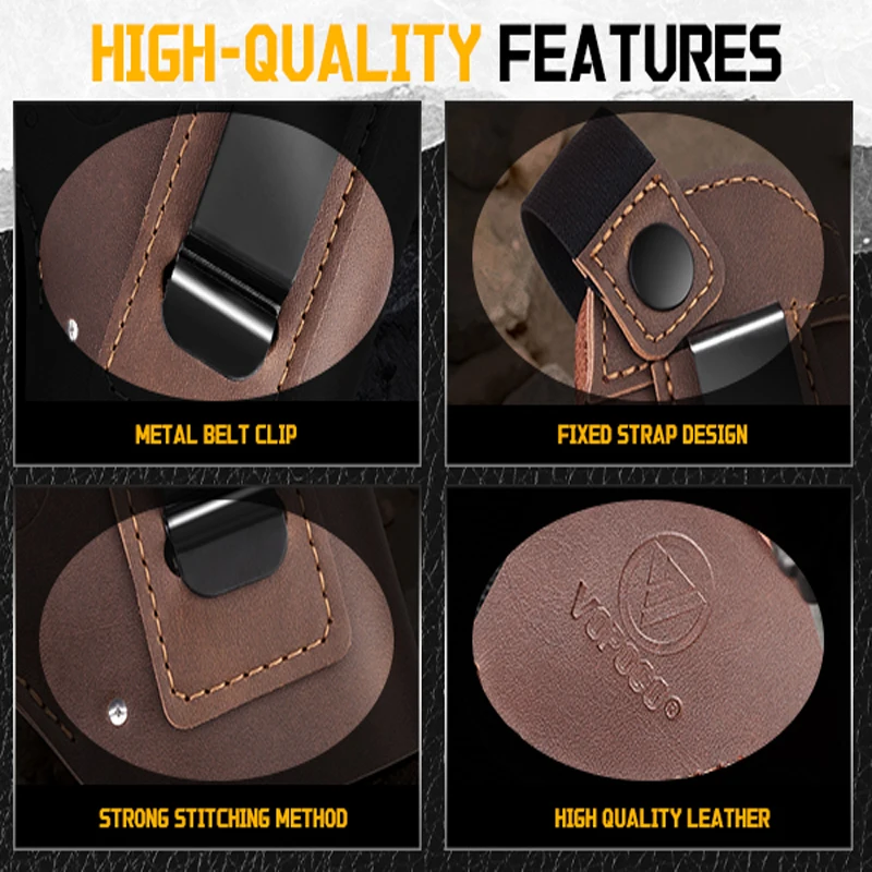 Handmade Leather IWB Holster for Glock 19 43X P365 XL M&P Shield CZ P-07 VP9 Right Hand Holster Belt Inside Waistband