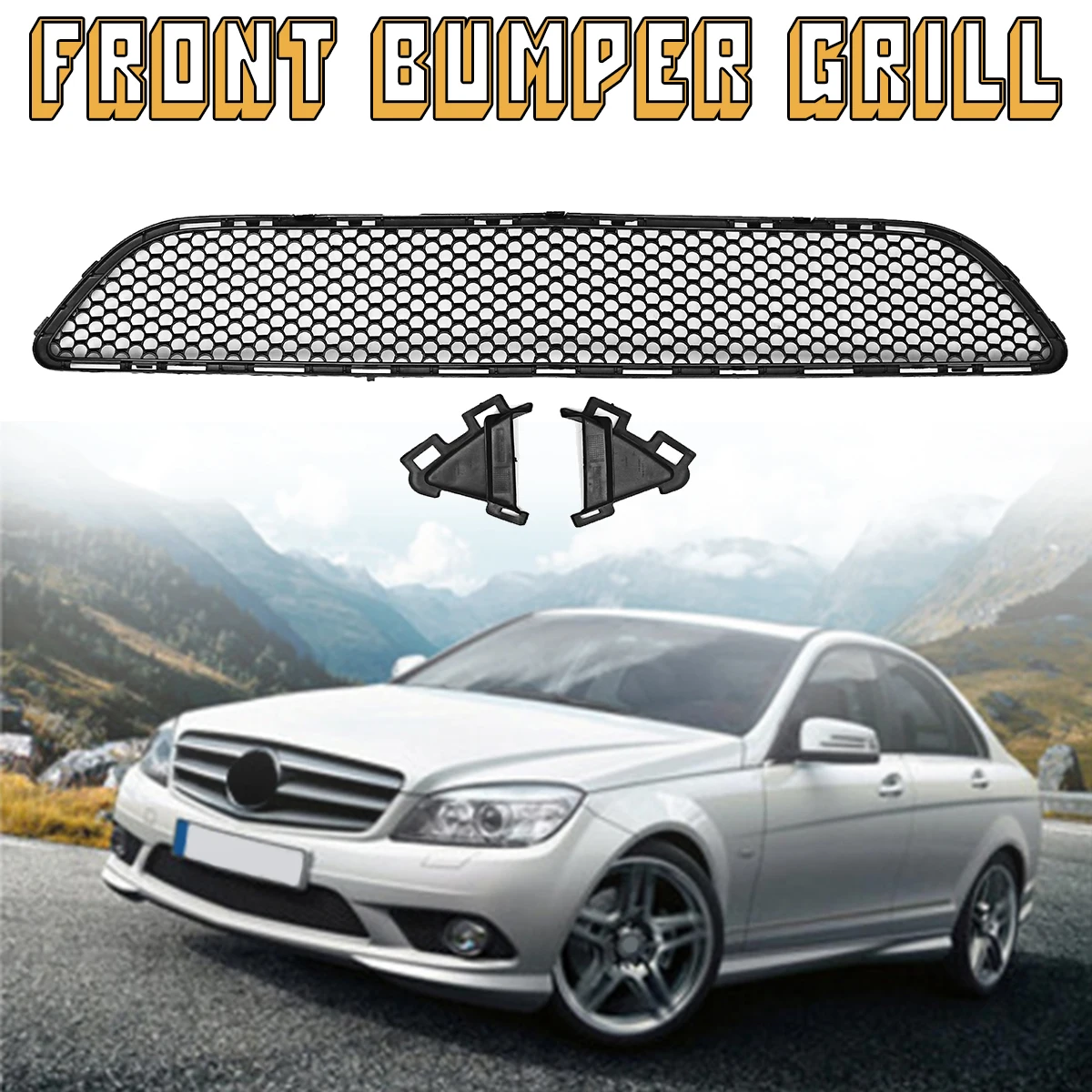 

Front Bumper Lower Grille Grill For Mercedes For Benz C-Class For AMG W204 2008-2011 Front Lower Racing Grills Mesh Grille