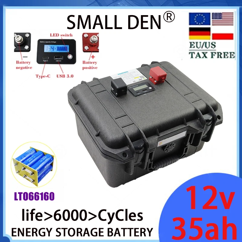 

12v 35ah Silver Dragon 66160 Lithium Titanate Battery Pack RV Car Starter Solar Off road Network Vehicle Battery Car Starter