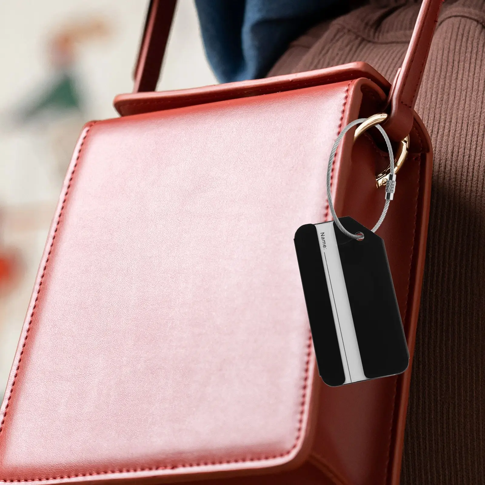 2 個アルミ金属スーツケース識別子 8 × 4 手荷物タグ 2 センチメートル荷物スーツケース識別子タグ旅行手荷物名ラベル