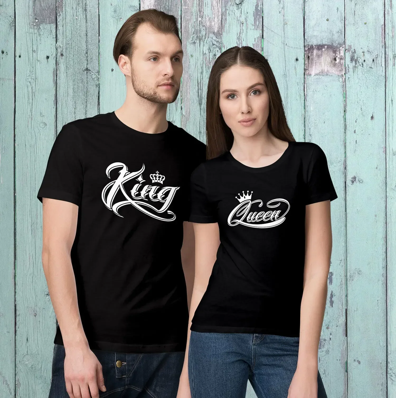

King and Queen Shirt Valentine's Day Matching T Shirts for Couples