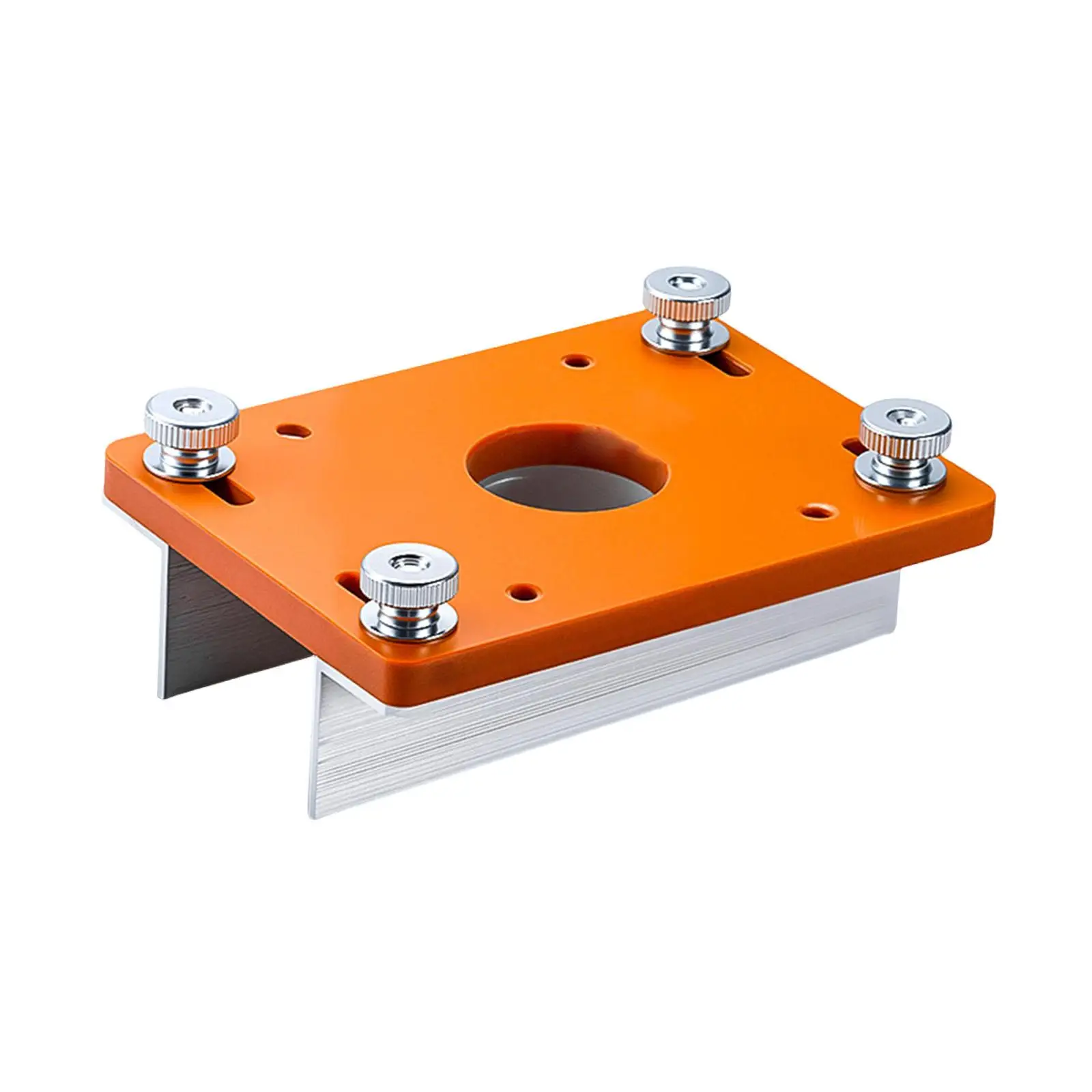 Wardrobe Slotted Bracket Bakelite Insert Plate with Miter Guide Router Trimming Tool for Woodworking