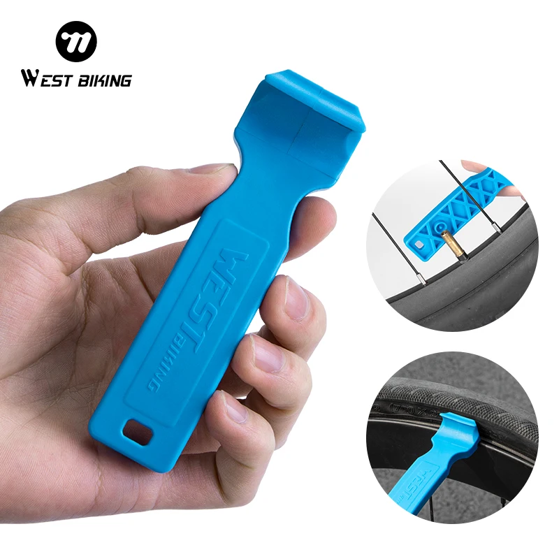 WEST BIKING Bicycle Tyre Lever Road Bike Multifunction Tube Remover Tool Cycling Double-Head Repair Tire Lever with Deflation