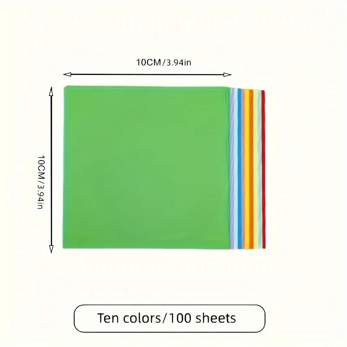 100 Stück quadratisches Origami-Papier, doppelseitig, einfarbig, Faltpapier, mehrfarbig, für Kinder, handgefertigt, DIY, Scrapbooking, Basteln, Dekor – Detail 7