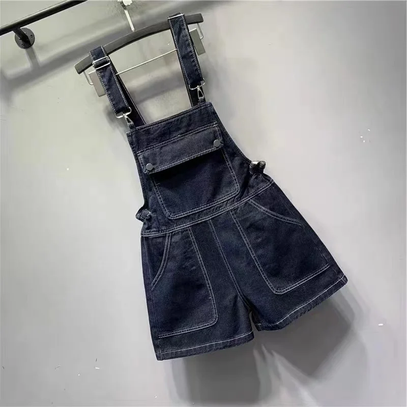 

Age Reduction Strap Suspender Shorts Denim Overalls For Women 2023 New Summer Female Student Jeans Jumpsuitr Streetwear Style