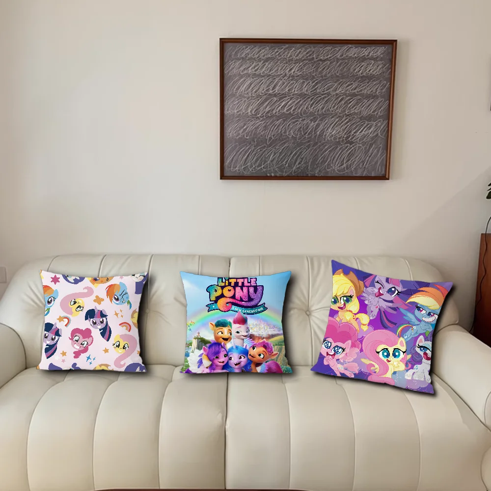 Cartoon M-My L-Little P-Pony Comfortable Pillow case Car Ornaments Office Living Room Sofa Home Pillow case