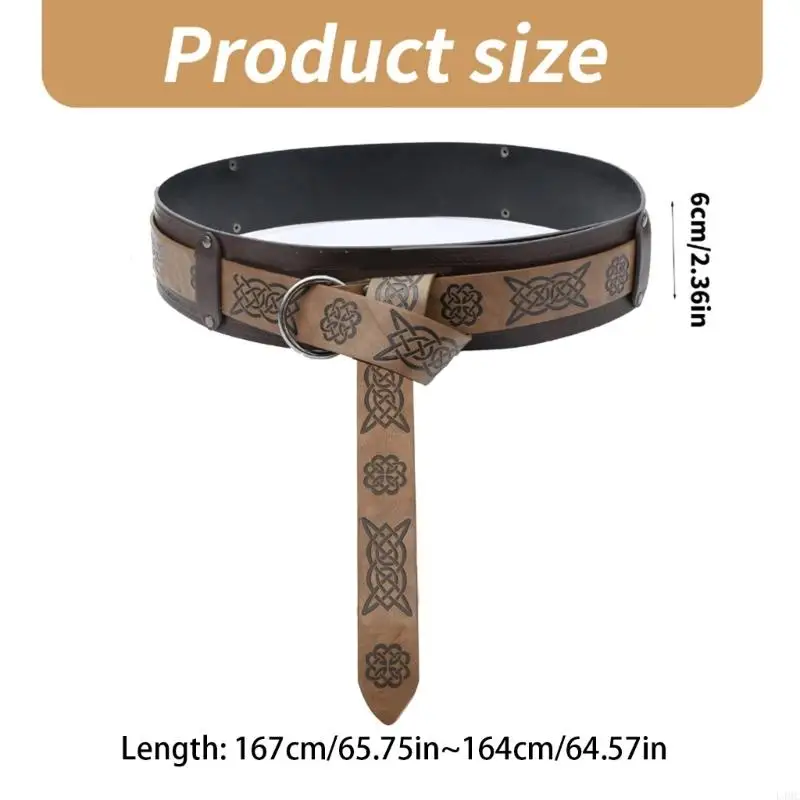 Idade Média cós na cintura perfeita para festas figurinos Cosplay Belt Belt Belt Belt Brown Cisentband L4MC