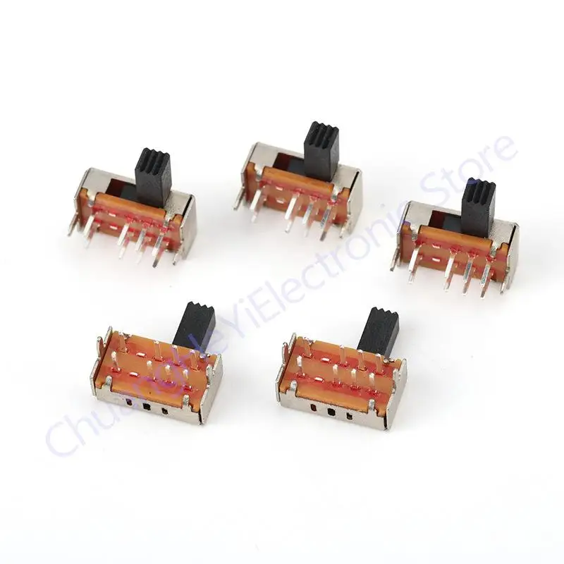 

500Pcs/Lot SK23D07 8 Pin PCB 3 Position 2P3T DP3T Miniature Slide Switch Side Knob SK23D07VG5 Handle high 5mm