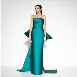 Dresses for Special Occasions Green Satin Bday Elegant Party Prom Dresses Gowns 2024 Birthday Luxury Party Dress With Bow