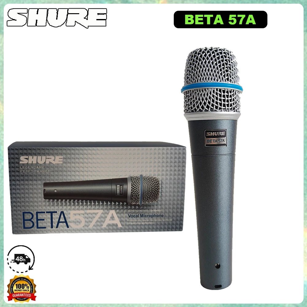 Original Shure BETA57A Dynamic Instrument Microphone Stage Performance/Band Performance Recording Studio Microphone