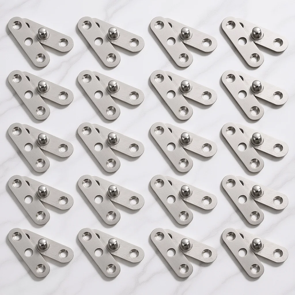 

20pcs Hidden Hinge 360 Degree Heavy Duty Stainless Steel Rotating Hinges Pivot Door Furniture Versatile Use Shed Window