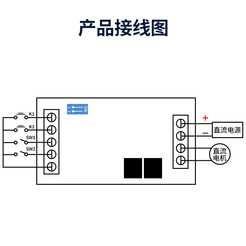 Motor de desaceleración cepillado de 12V y 24V CC, módulo de Control de avance y retroceso/varilla de empuje, controlador de interruptor de límite superior e inferior