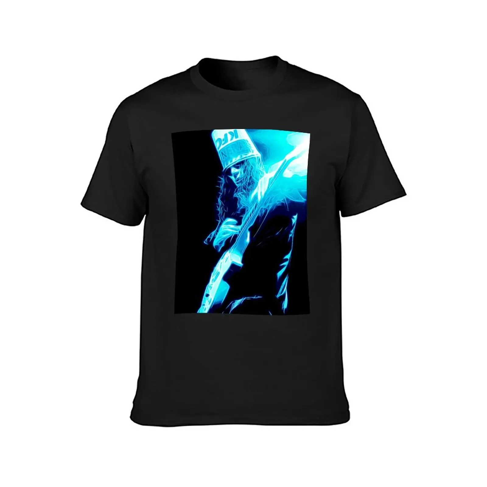 Buckethead Electric Tears Graphic T-Shirt anime clothes oversizeds quick-drying blacks T-shirts for men cotton