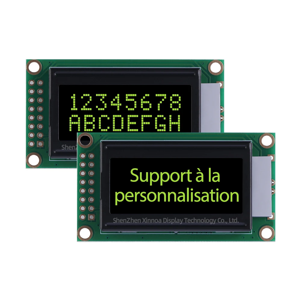 0802 BTN Black Film White Character LCD Module 0802B 3.3V modulo Display europeo 16PIN Source produttore