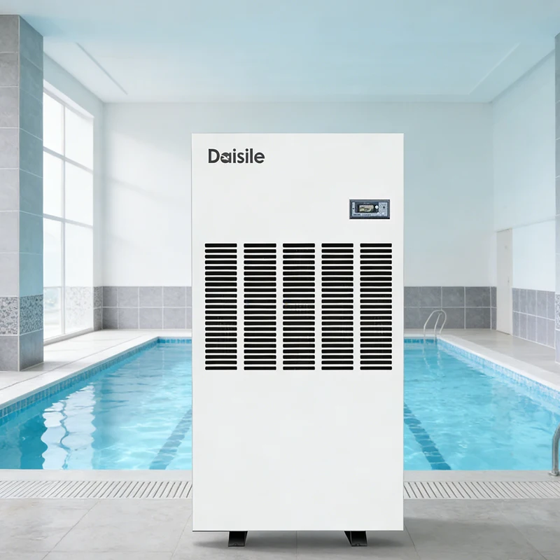 Inverter Indoor Swimming Pool Dehumidifier Plastic Energy-Efficient Durable Portable Ultra-quiet 12kg/h Capacity Commercial Use