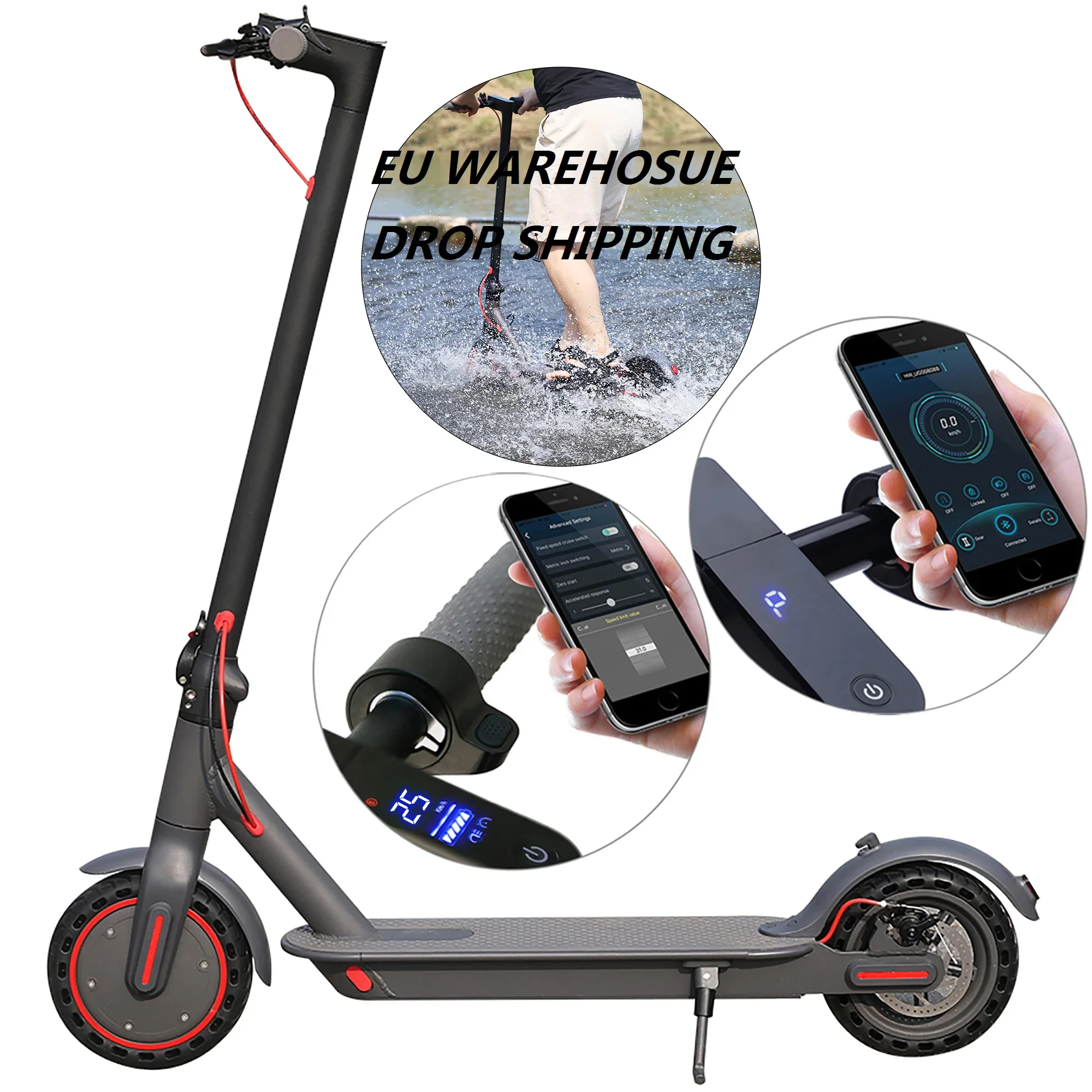 JUICEASE 365GO 10.5AH Elektrische Scooter Sterke Klimkracht Motor 8.5 Inch Off-Road Opvouwbare Volwassenen Smart Elektrische Scooter met APP