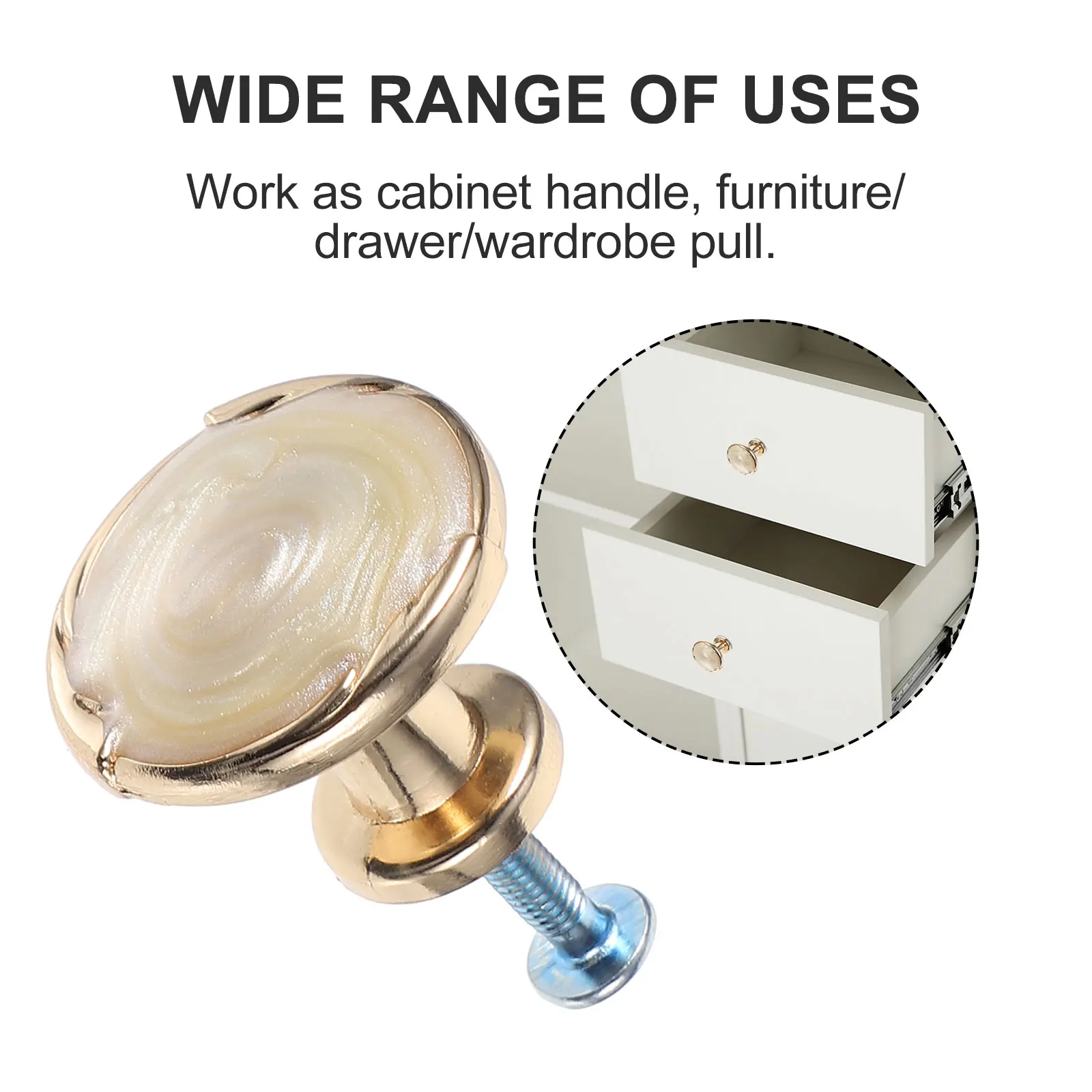 

10 Sets Furniture Cabinet Door Handle Knob Drawer Handles Zinc Alloy Dresser Knobs