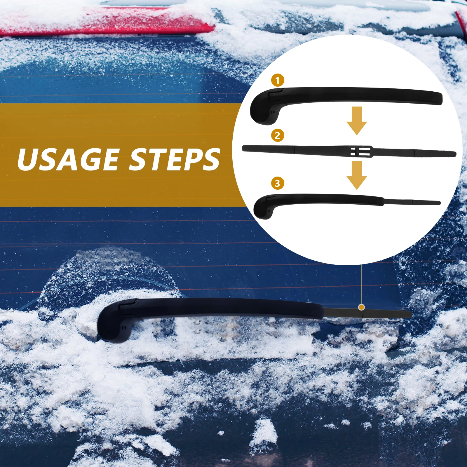 

Blade Replacement For Car Windshield Back Window Durable Plastic Easy Installation Clear Safety Rear Windshield