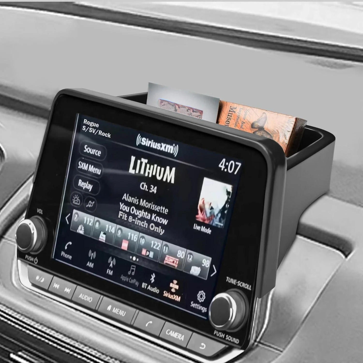 

Tucknbox Center Console Dashboard Organizer For Nissan Rogue 2021-2025 S/SV/Rock Creek Interior Accessories Behind Screen Box