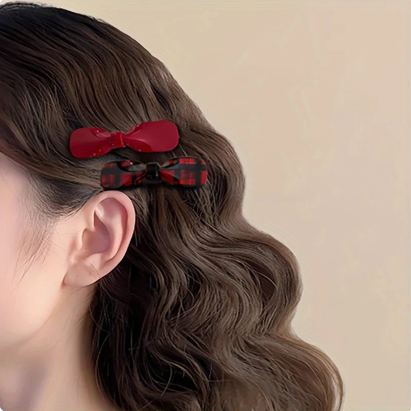 3pcs/set Cute Bow Acetate Hair Clips Duckbill Barrettes Side Pins Hairpin Women Hair Accessories