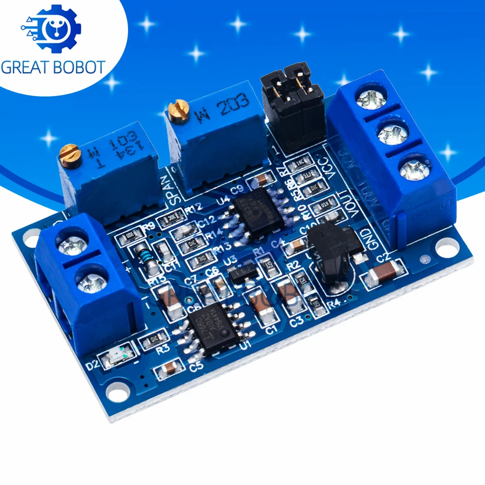 BS Current to Voltage Module: 0 -20mA/4 -20mA to 0- 3.3V/0 -5V/0 -10V Voltage Transmitter Signal Converter Module