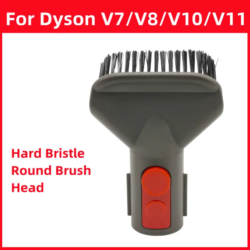 Suitable For Dyson V7/V8/V10/V11 Vacuum Cleaner Accessories Hard Bristle Round Brush Head