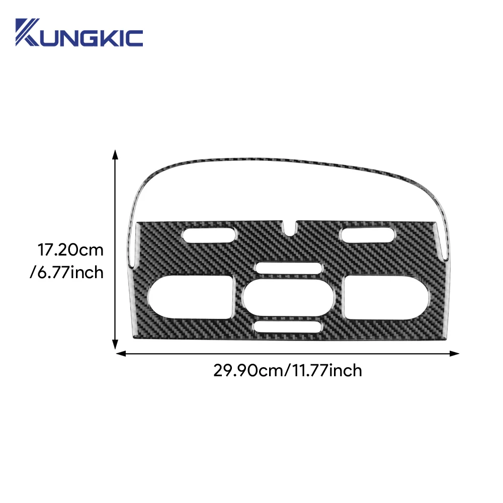 For Seat Altea 2004 2005 2006 2007 2008 Real Soft Carbon Fiber Sticker LHD Car Central Air Outlet Panel Interior Accessories