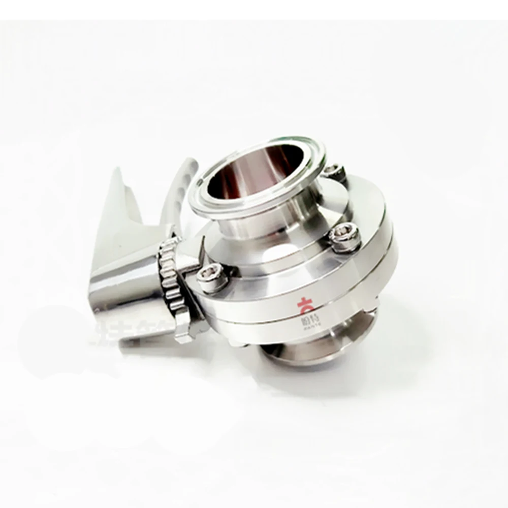 Imagem -02 - Tri Clamp Sanitária Butterfly Squeeze Trigger Flow Control Valve Sus 304 Aço Inoxidável 19 25 32 38 45 51 mm Pipe od x 1.5 2