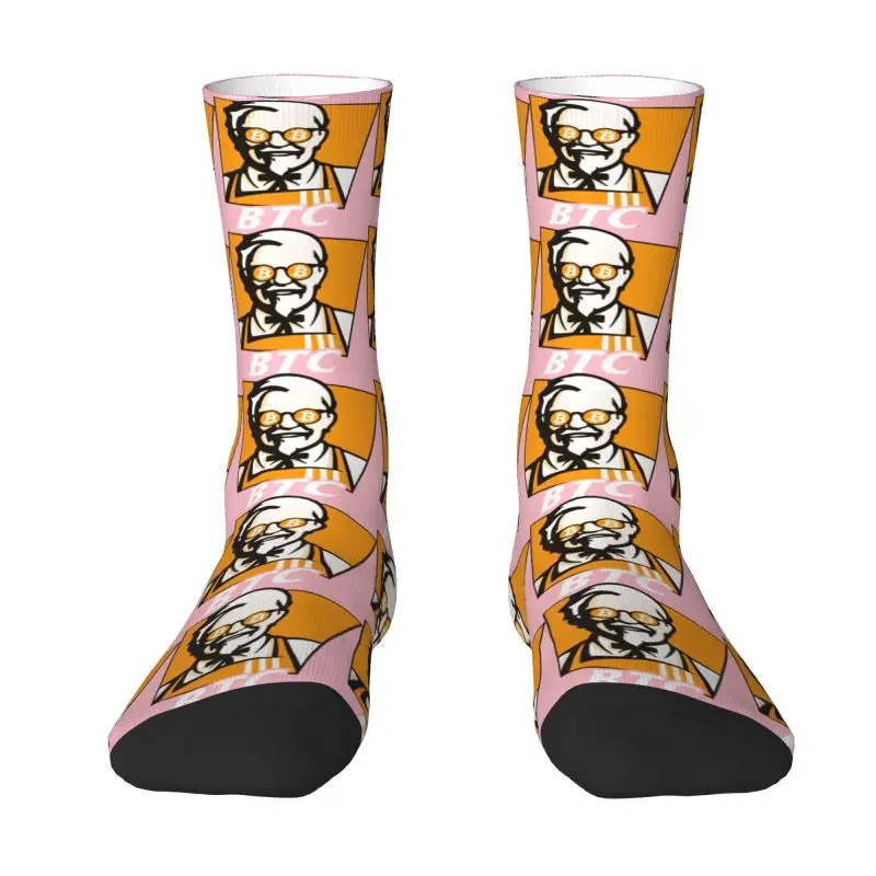 Custom Fashion Funny Bitcoin Socks Women Men Warm 3D Print BTC Original Recipe Cryptocurrency Crypto Blockchain Geek  Socks