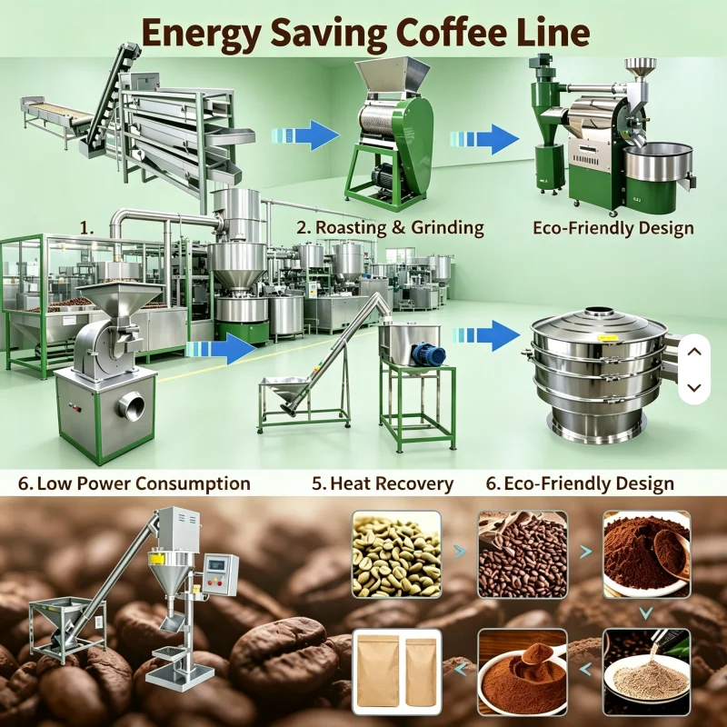 Complete Cold Brew Coffee Processing Plant Automatic Small‑Scale Coffee Grinder Production Line For Factory Use Customized